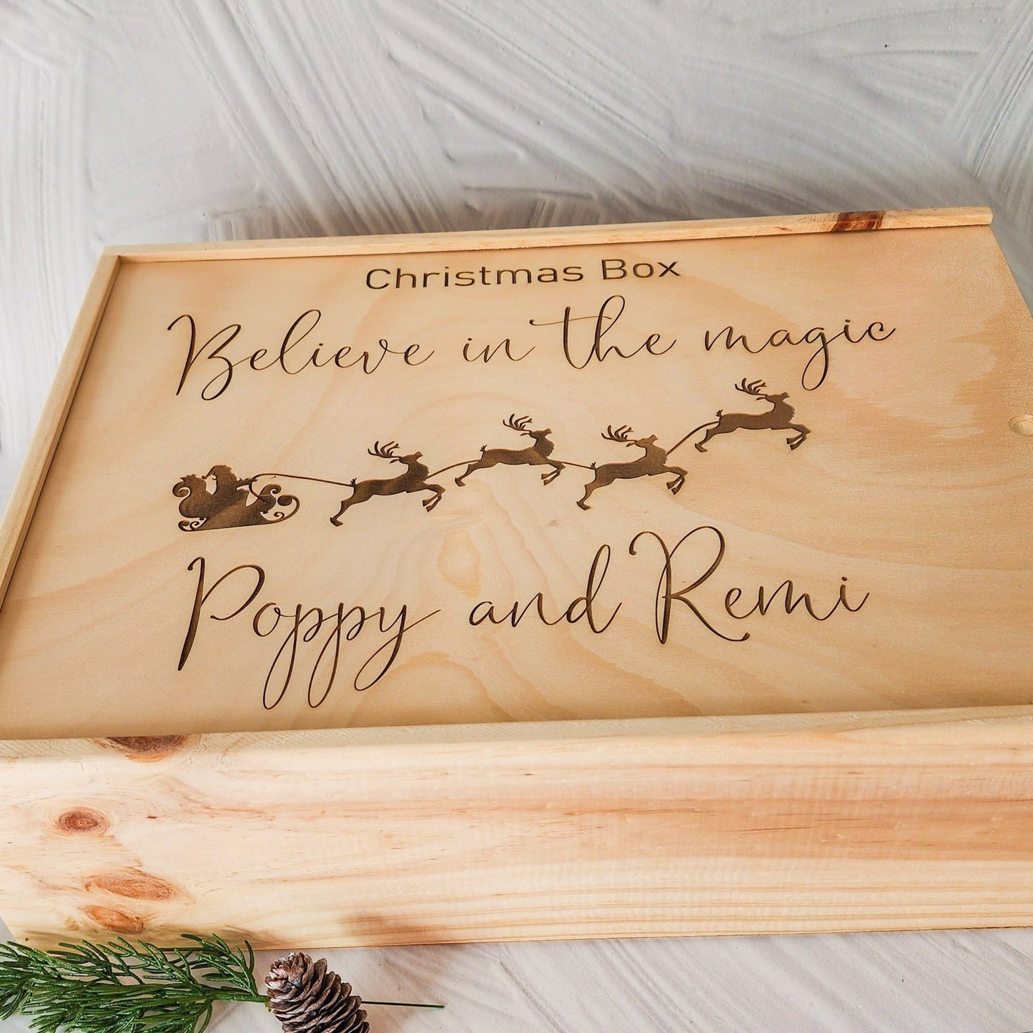Christmas Wooden Keepsake Box