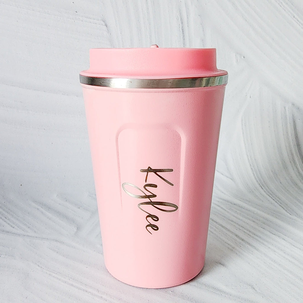 Personalised Coffee Cup (PINK or BLACK)