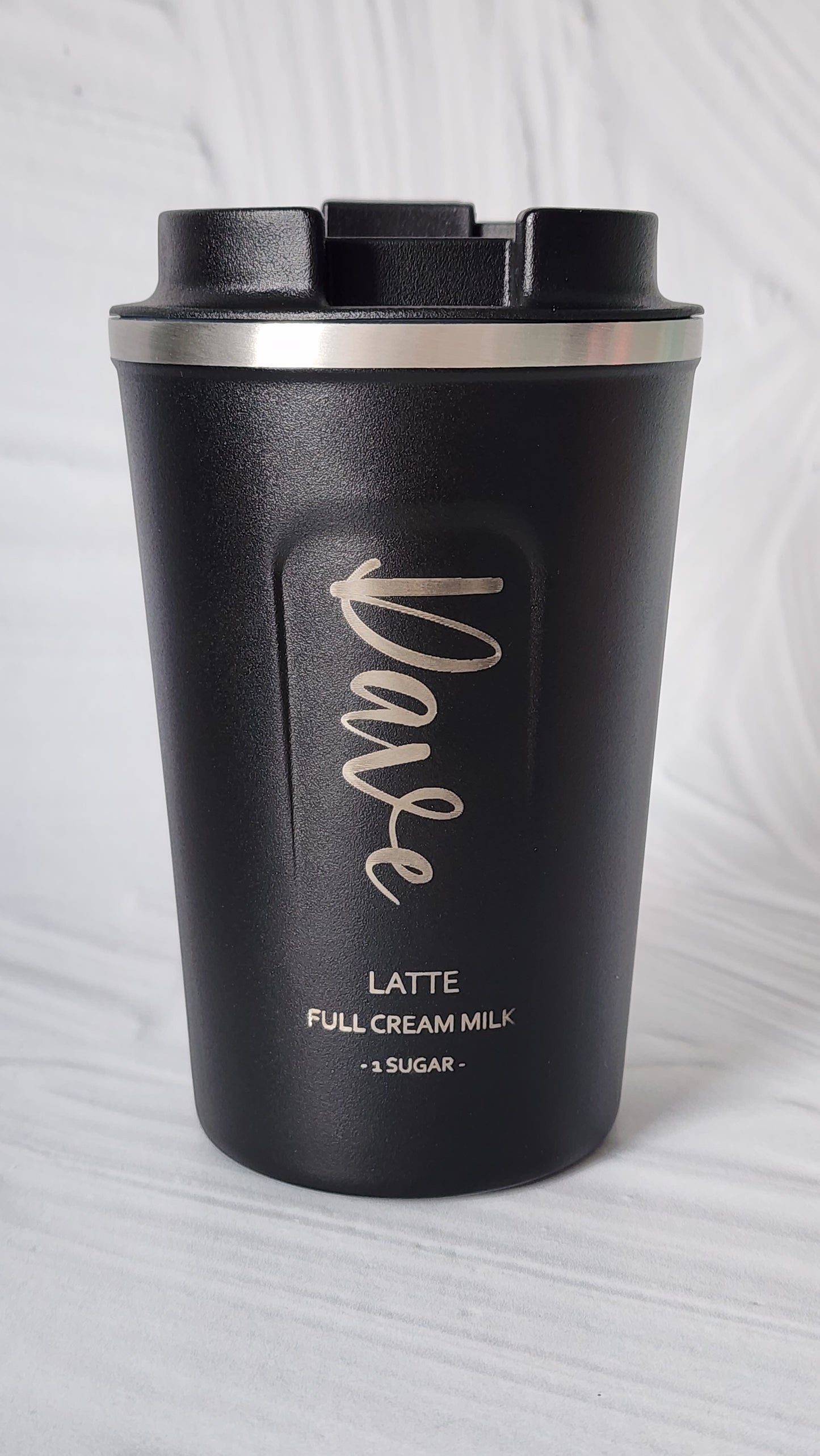 Personalised Coffee Cup (PINK or BLACK)