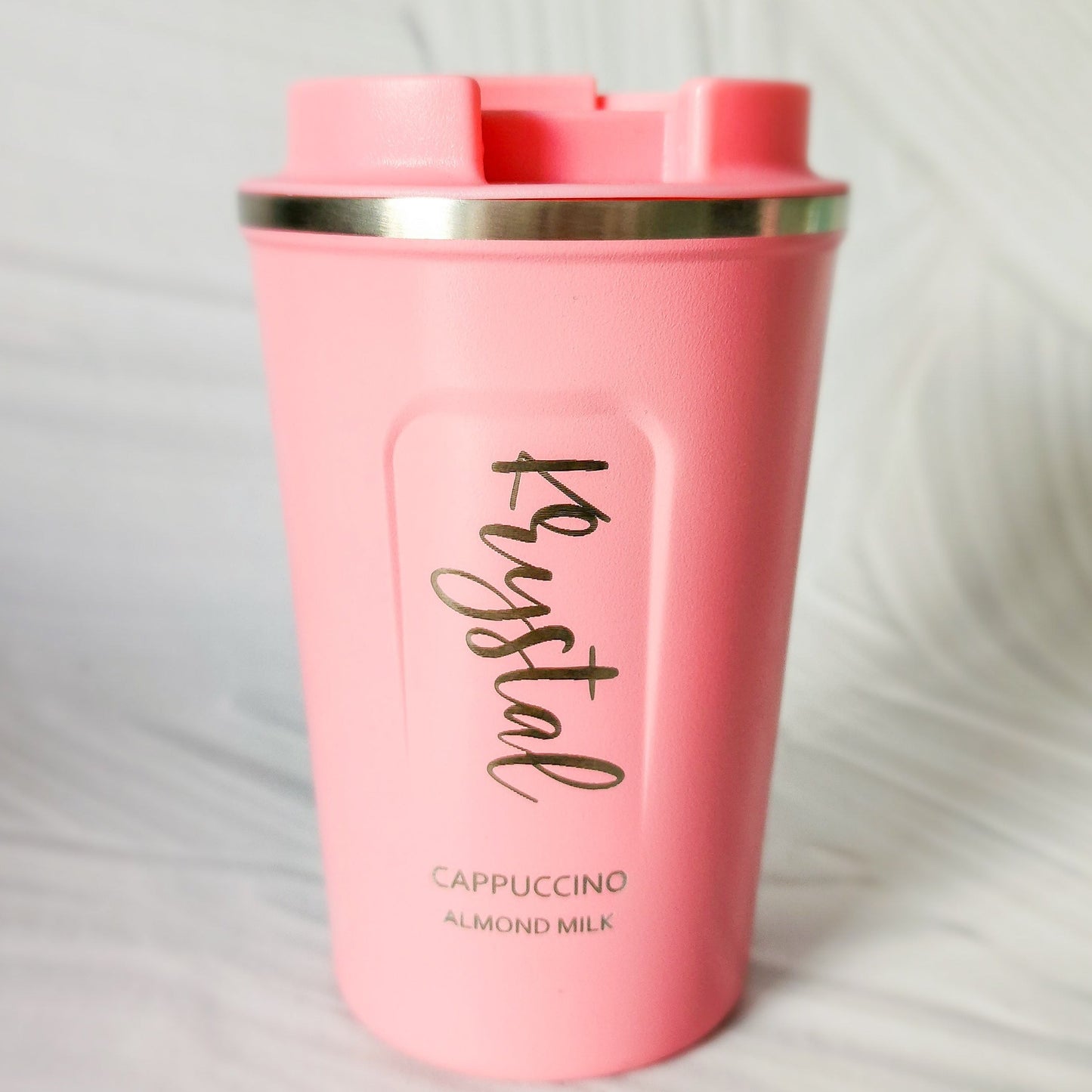 Personalised Coffee Cup (PINK or BLACK)