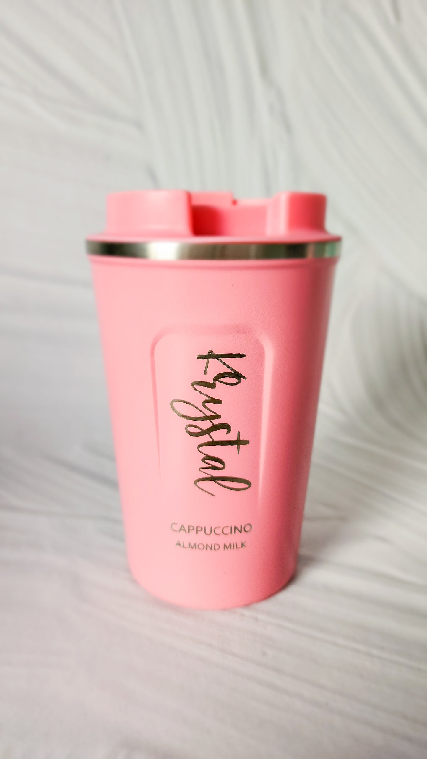 Personalised Coffee Cup (PINK or BLACK)