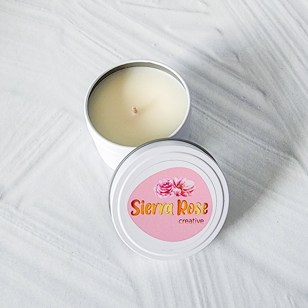 White Tin Candle - Berry Bliss