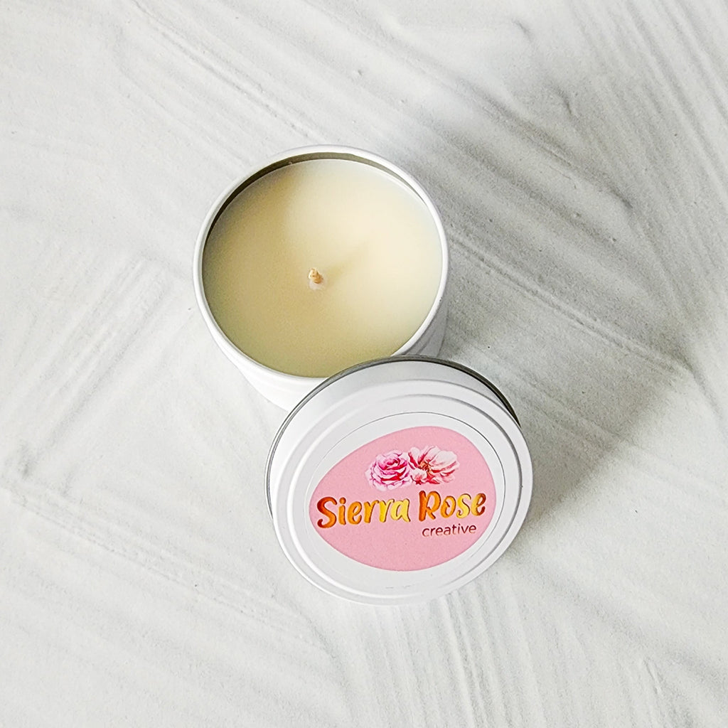 White Tin Candle - Berry Bliss