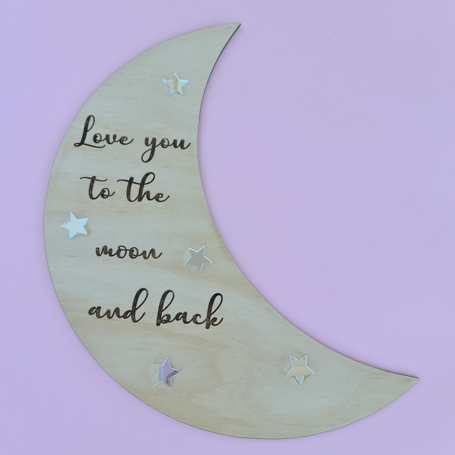 'Love you to the moon and back' wall piece