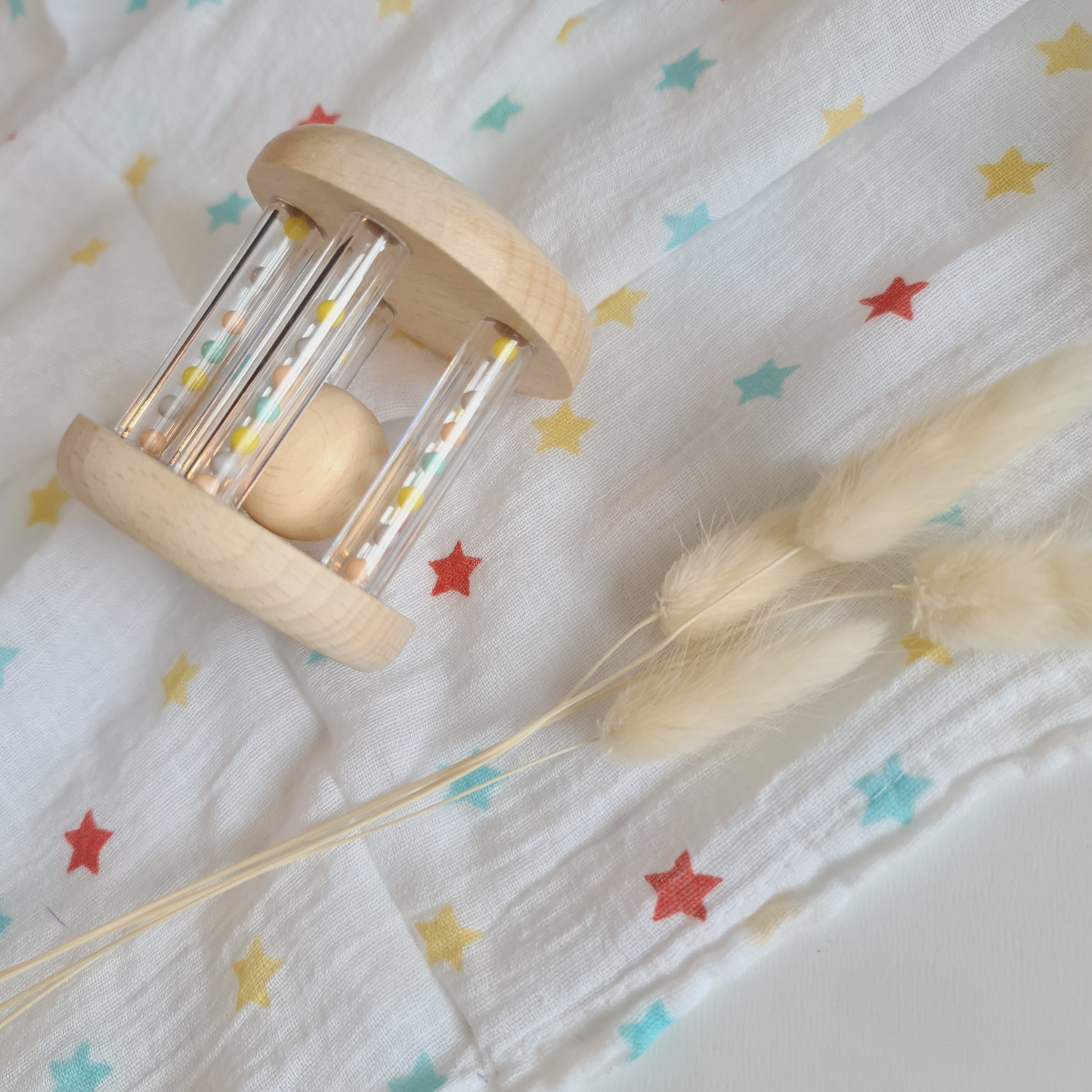 Personalised Wooden Baby Rattle