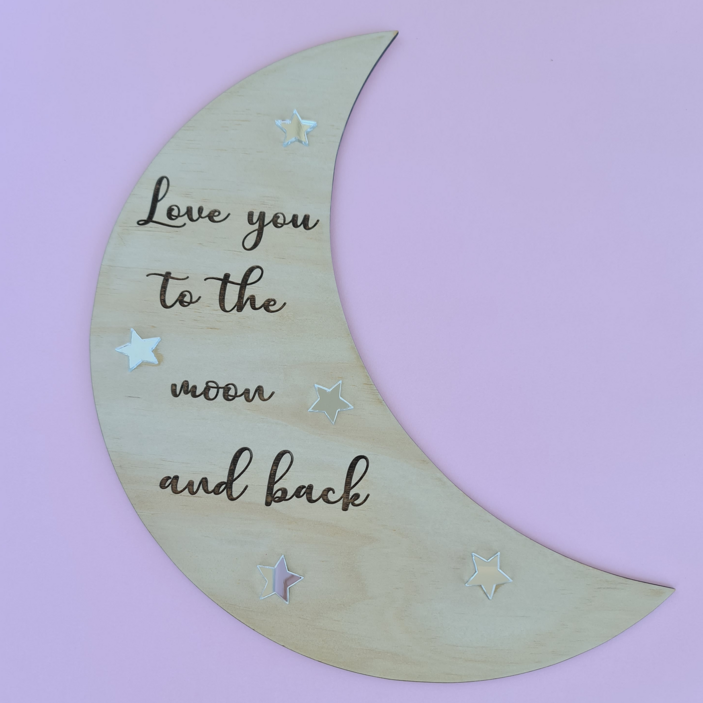 'Love you to the moon and back' wall piece
