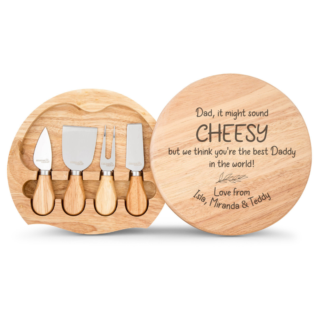 Engraved Cheese Board Set