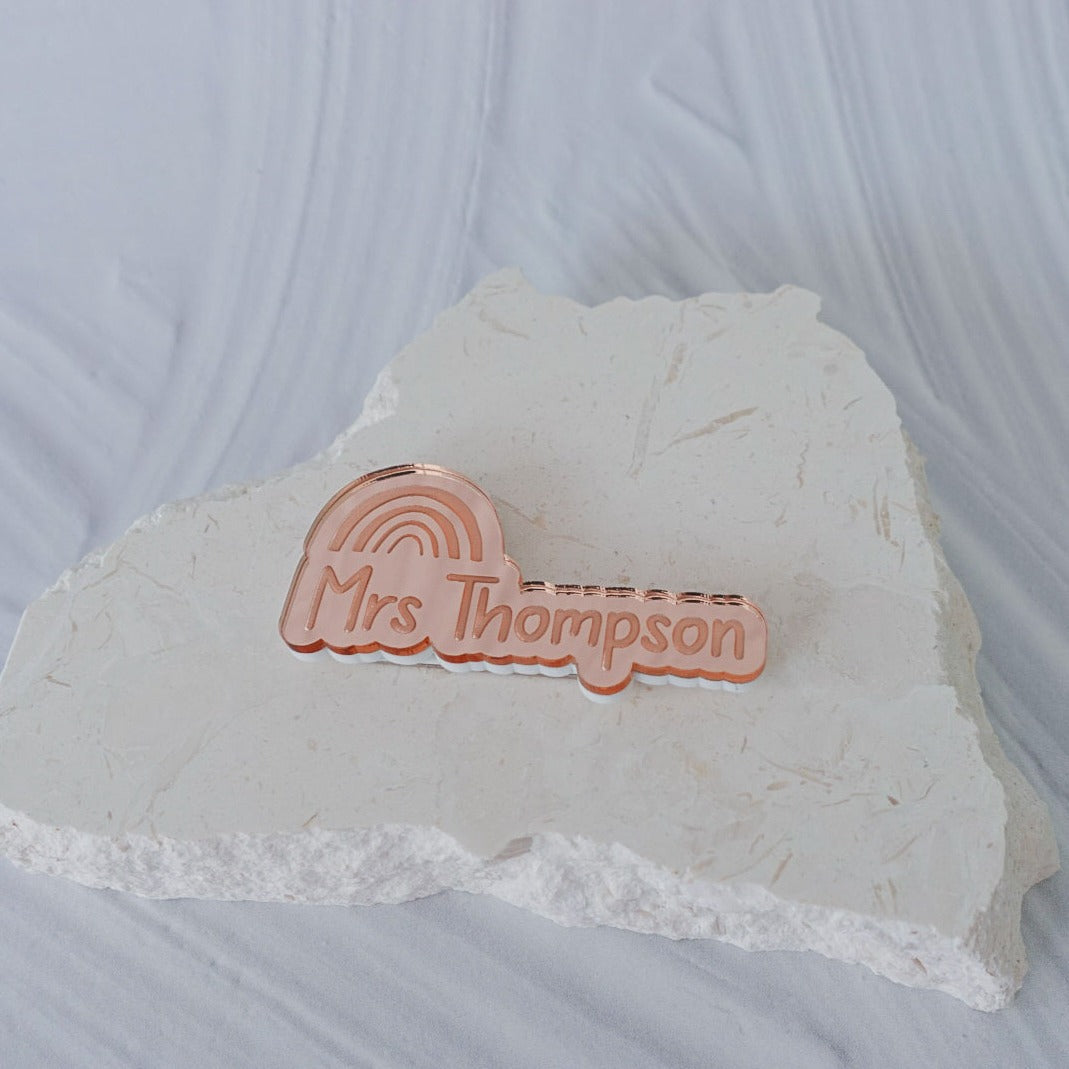Mirrored Acrylic Name Badge