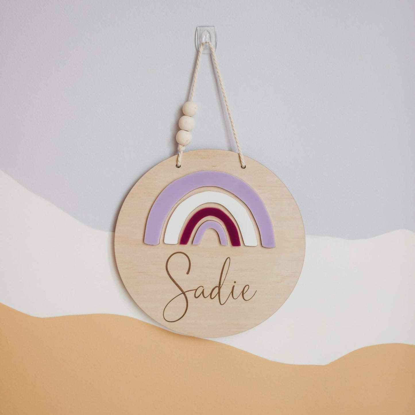 Purple Rainbow Name Plaque