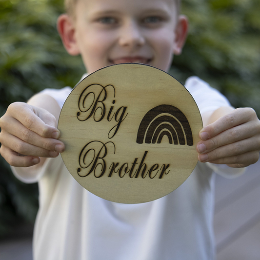 Big Brother / Sister Plaque ◽ Pregnancy Announcement ◽ Timber Birth Announcement ◽ Nursery Decor