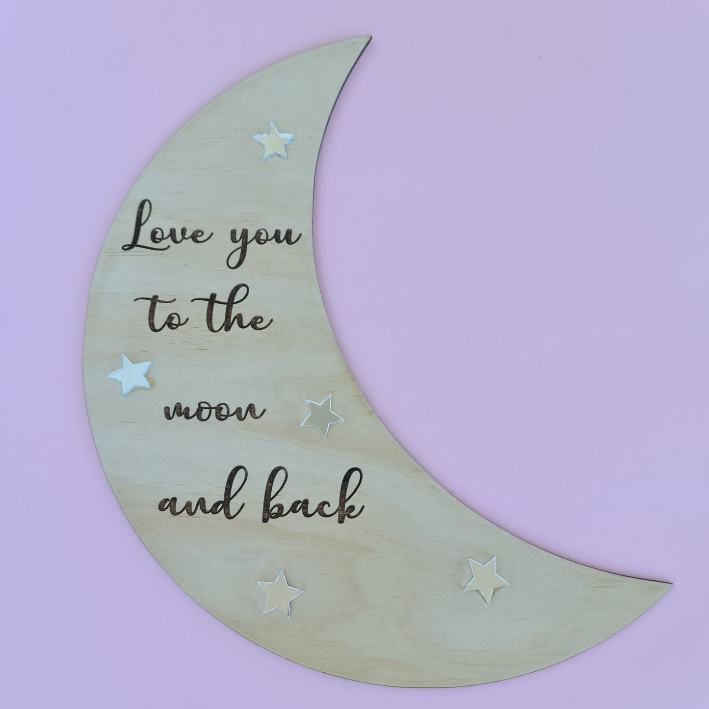 'Love you to the moon and back' wall piece